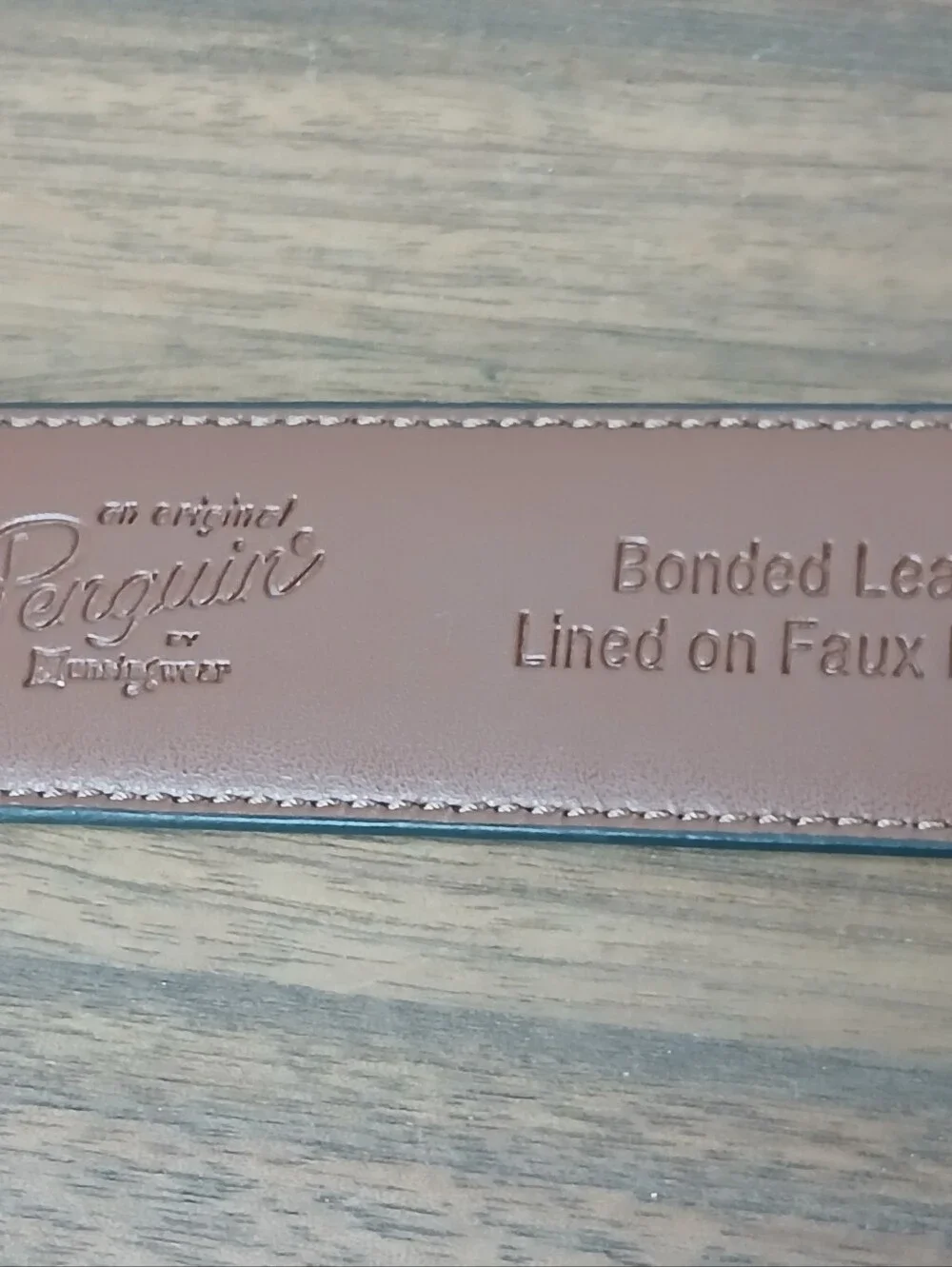 Penguin Classic Black Leather Men's Belt with Silver Buckle 42/105 X1.25W.(B18W)